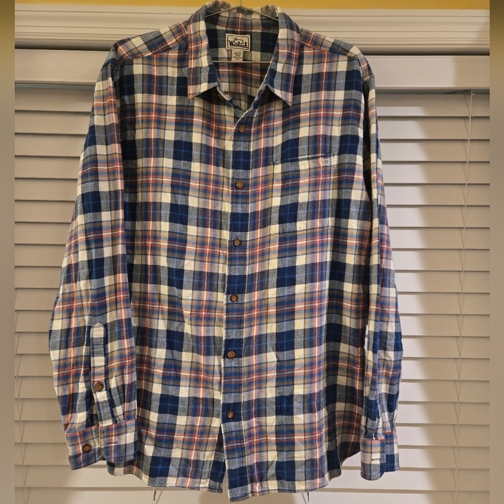 Woolrich Button Down Plaid Mens Size XLarge